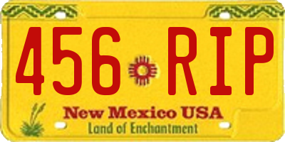NM license plate 456RIP