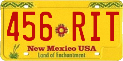 NM license plate 456RIT