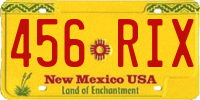 NM license plate 456RIX