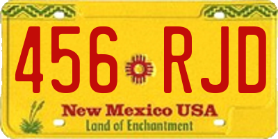 NM license plate 456RJD
