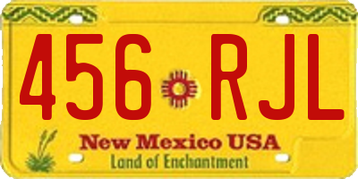 NM license plate 456RJL