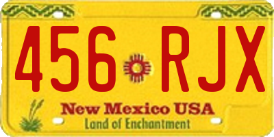 NM license plate 456RJX