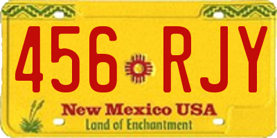 NM license plate 456RJY
