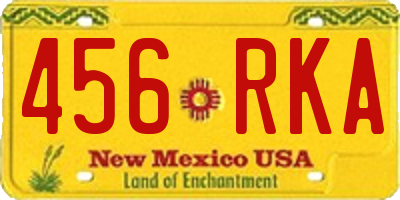 NM license plate 456RKA
