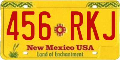 NM license plate 456RKJ