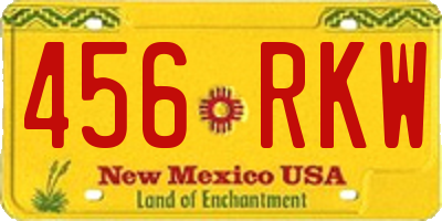 NM license plate 456RKW