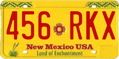 NM license plate 456RKX