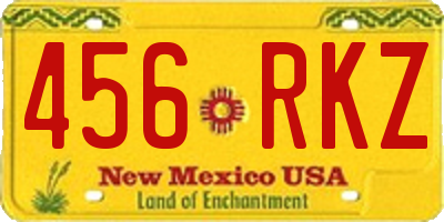 NM license plate 456RKZ