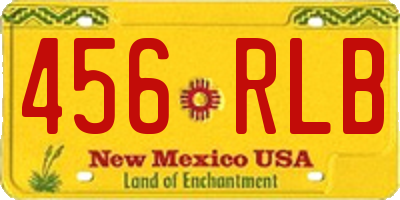 NM license plate 456RLB