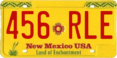 NM license plate 456RLE