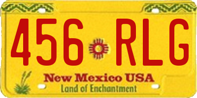 NM license plate 456RLG