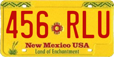 NM license plate 456RLU