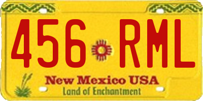 NM license plate 456RML