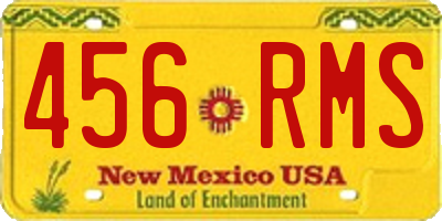 NM license plate 456RMS