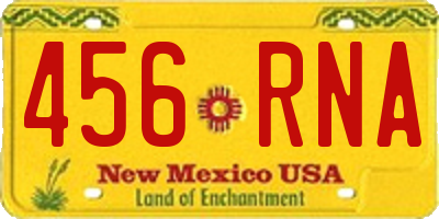 NM license plate 456RNA