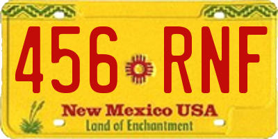 NM license plate 456RNF