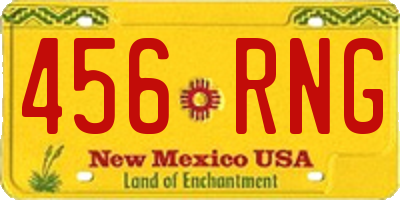 NM license plate 456RNG
