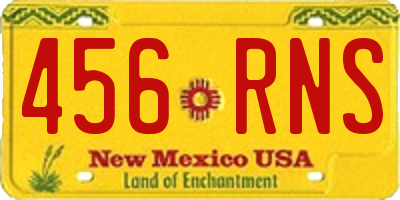 NM license plate 456RNS