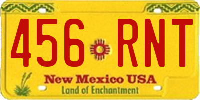 NM license plate 456RNT
