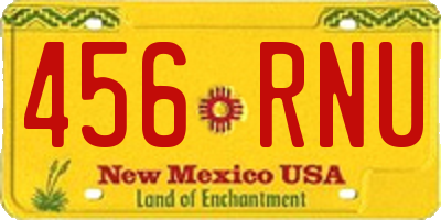 NM license plate 456RNU