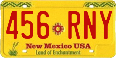 NM license plate 456RNY