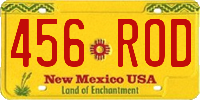 NM license plate 456ROD