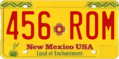 NM license plate 456ROM