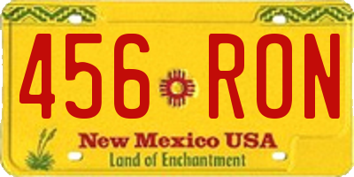 NM license plate 456RON