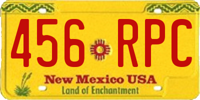 NM license plate 456RPC