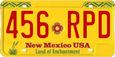 NM license plate 456RPD