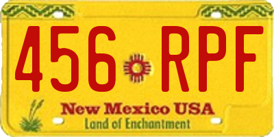NM license plate 456RPF