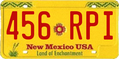 NM license plate 456RPI
