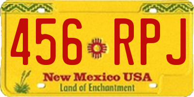NM license plate 456RPJ