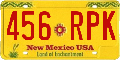 NM license plate 456RPK