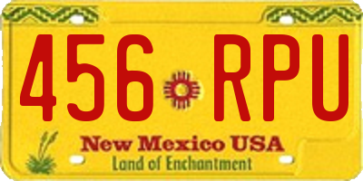 NM license plate 456RPU