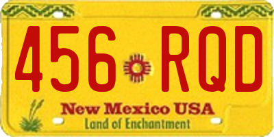 NM license plate 456RQD