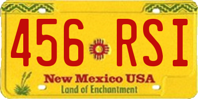 NM license plate 456RSI