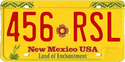 NM license plate 456RSL