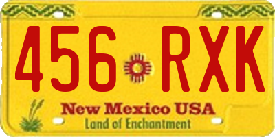 NM license plate 456RXK