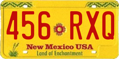 NM license plate 456RXQ