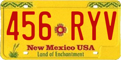 NM license plate 456RYV