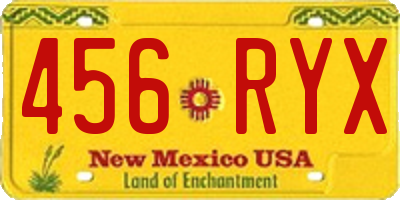 NM license plate 456RYX