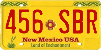 NM license plate 456SBR