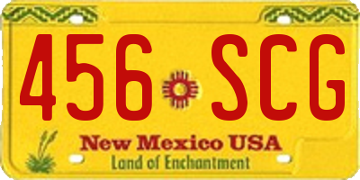 NM license plate 456SCG