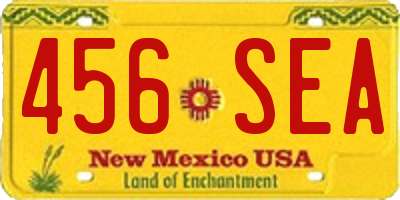 NM license plate 456SEA