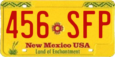 NM license plate 456SFP
