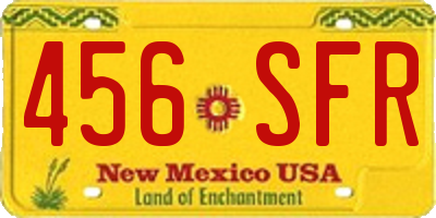 NM license plate 456SFR