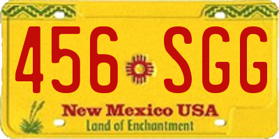 NM license plate 456SGG