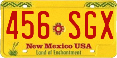 NM license plate 456SGX