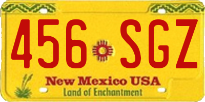 NM license plate 456SGZ